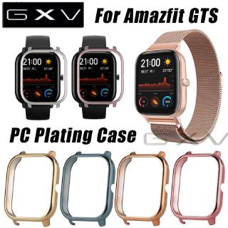 พีซีชุบเคสสำหรับ Huami Amazfit GTS ดูเปลือกกรณียากสำหรับ Amazfit GTS สายสแตนเลสสร้อยข้อมือแม่เหล็ก