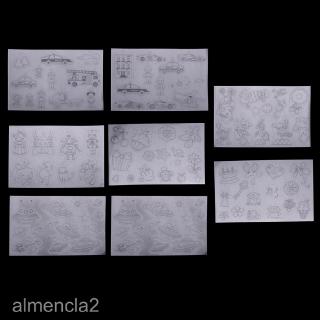 [ALMENCLA2] 8x Clear Shrinkable Paper Shrink Plastic Art Craft Embellishment Jewelry DIY