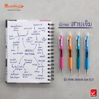 ปากกาเจล หมึกน้ำเงิน Quantum Daiichi Dolly ขนาด0.5มม. และ 0.7มม.