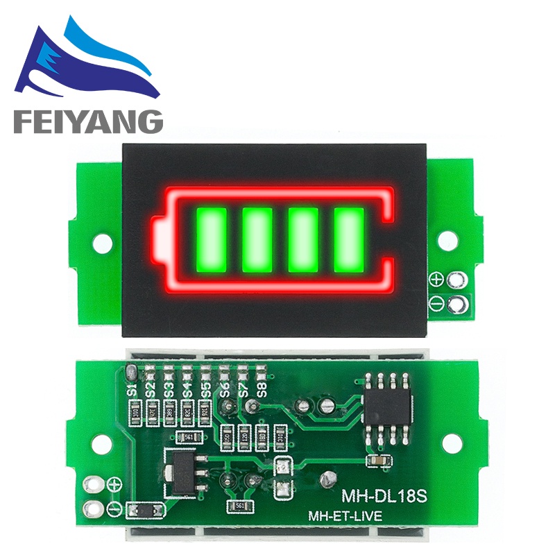 โมดูลทดสอบความจุแบตเตอรี่ลิเธียม 1S 2S 3S 4S Single 1-8S Single 3.7V 4.2V หน้าจอสีฟ้า สําหรับยานพาหนะไฟฟ้า - รูปที่ 2