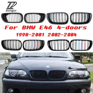 กระจังหน้า ซี่คู่ BMW  E46 Accessories 4 door 3 Series Carbon Fiber/ M-Black Color(รูปแบบคาร์บอนไฟเบอร์/สีดำ） For BMW E46  98-01 02-04 M Power Performance