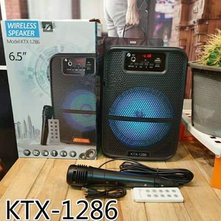 New!! ลำโพงบลูทูธ รุ่น KTX-1286 ลำโพงบลูทูธลำโพงพร้อมไมค์+รีโมท ดอก6.5 นิ้ว เสียงดี เบสแน่น รองรับไมโครโฟน