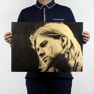 โปสเตอร์กระดาษคราฟท์ Ke Ben Nirvana Band / C/C/Rock/Kraft ขนาด 51X36 ซมสําหรับตกแต่งบาร์