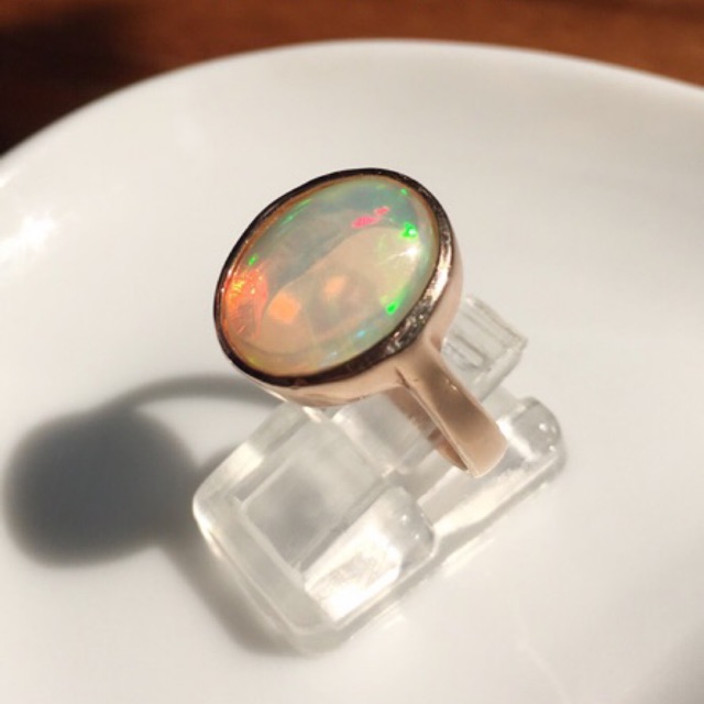 แหวนโอปอล (Opal) 💍 ตัวเรือนเงินแท้ โอปอลแท้
