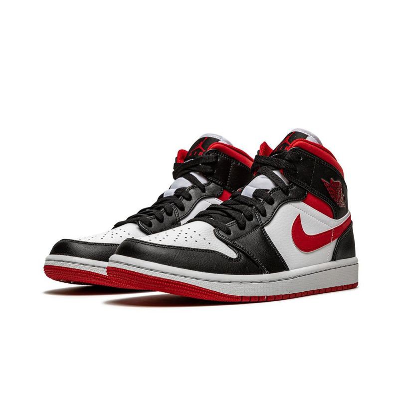 [ใช้  SSPRDY ลด 100]  Nike Air Jordan 1 Mid  'Gym Red Black White' ของแท้