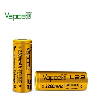 Vapcell INR18500 L22 2200mAh ได้ถ่าน 2 ก้อน ของแท้