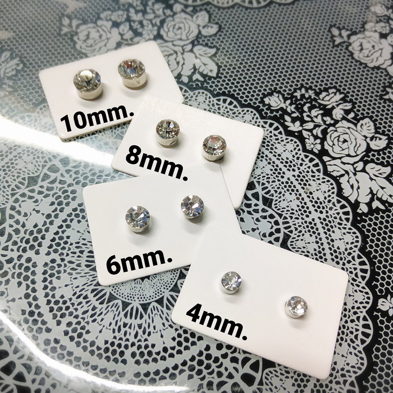 ตุ้มหูเพชรหนีบแม่เหล็ก*ไม่ต้องเจาะหู