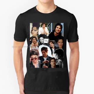 [100% Cotton] เสื้อยืด ผ้าฝ้าย พิมพ์ลาย Ian Somerhalder Chloe Salvatt Tvd สําหรับผู้ชาย และผู้หญิง