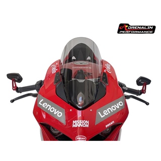 ชิวหน้า WRS สำหรับ panigale V4 V4S 2018 - 2019 V2   Made in Italy ทรง racing สี smoke