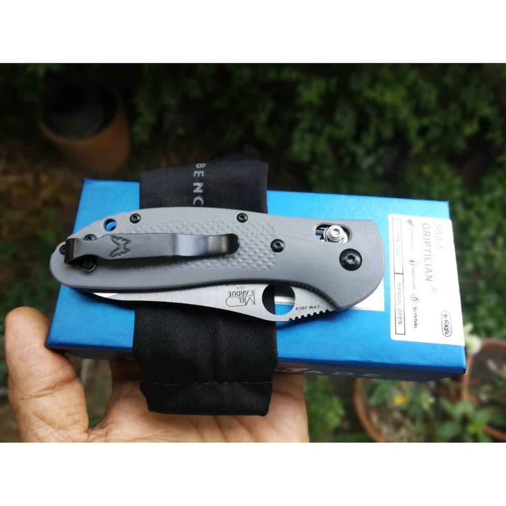 ม ดพ บ Benchmade Bm 550 1 Griptilian Thumb Hole ด าม G10 พร อมกล องแข ง Shopee Thailand