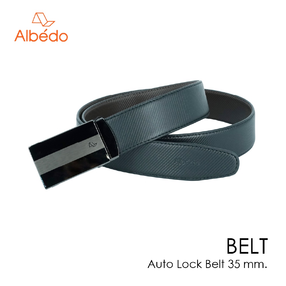 [Albedo] AUTO LOCK BELT 35 MM. เข็มขัดหัวออโต้ล็อค/เข็มขัดผู้ชาย/เข็มขัดทำงาน/เข็มขัดหนัง/เข็มขัด - 