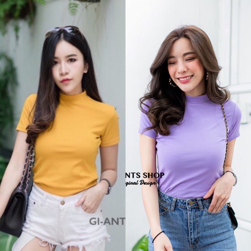 🔥[[ขายถูก&ส่งไวมาก]] 🔥GI-ANTS เสื้อยืดคอเต่าแขนสั้น​ CARDIGAN_NISTA (GIA5H)