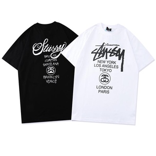 ถูกสุดๆStussy  Fashion printed cotton unisex T-shirt short sleeveรหัสเต็ม