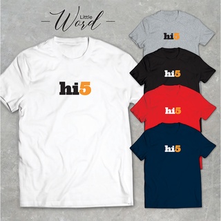 Little Word เสื้อยืดสกรีนลาย "Hi5" สไตล์มินิมอล ทรงUnisex