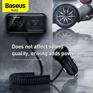 Baseus Dual USB Quick Car Charger Bluetooth Receiver Bluetooth 5.0 FM Transmitter Mp3 Player Car Accessories Car Kit Wireless 3.1A USB  Radio Modulator Adapter Handsfree