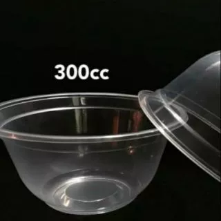 ถ้วยพลาสติก ขนาดความจุ300cc. ถ้วยใส ใส่อาหาร แล้วสามารถทิ้งได้เลย แพคละ100ชิ้น