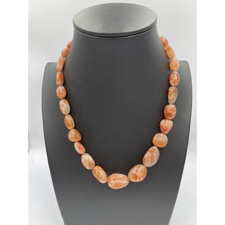 golden sunstone beads nugget shape. ลูกปัดหินแดดทอง