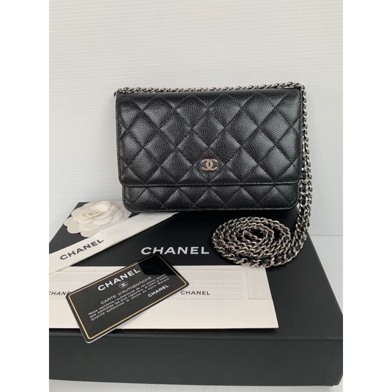 Like new Chanel woc caviar shw holo26