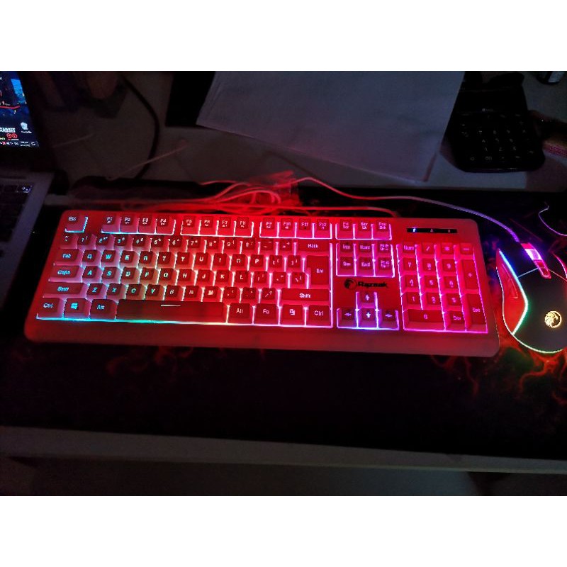 Razeak RKM-705 Pink Gaming Keyboard+Mouse Combo ชุดคีย์บอร์ดเมาส์สีชมพู ...