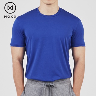 Noxx Round Neck T-shirt: เสื้อยืด คอกลม สีน้ำเงินสด