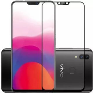 Vivo V9 ฟิล์มกระจก แบบเต็มจอ ลงขอบโค้ง ขอบนิ่ม