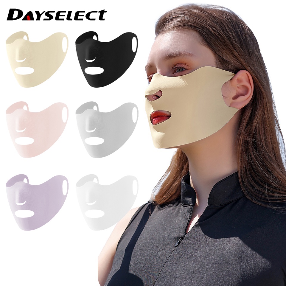 Dayselect หน้ากากผ้าเรยอน กันแดด ป้องกันรังสียูวี ระบายอากาศ เหมาะกับใส่ขี่จักรยานกลางแจ้ง สําหรับผู้หญิง