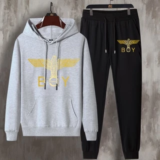 #L218+CKH218Bชุดเสื้อแขนยาวกันหนาวเสื้อฮู้ด+กางเกงขายาว.ลายแฟชั่นสวยน่ารัก มีหลายสีหลายไซส์เลือกได้ (S-3XL）