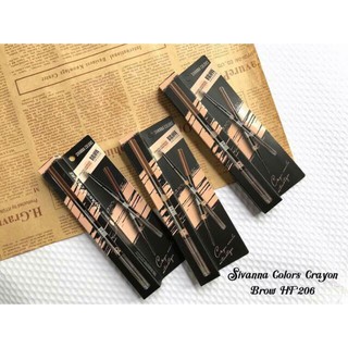 Sivanna Colors brow Arcade Crayon Sources Eyebrow Pencil 0.1g HF206 ซีเวียน่า ดินสอเขียนคิ้วหัวเล็ก สิวันนา ที่เขียนคิ้ว