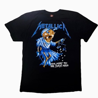 เสื้อยืดผ้าฝ้าย เสื้อวงร็อค metallica