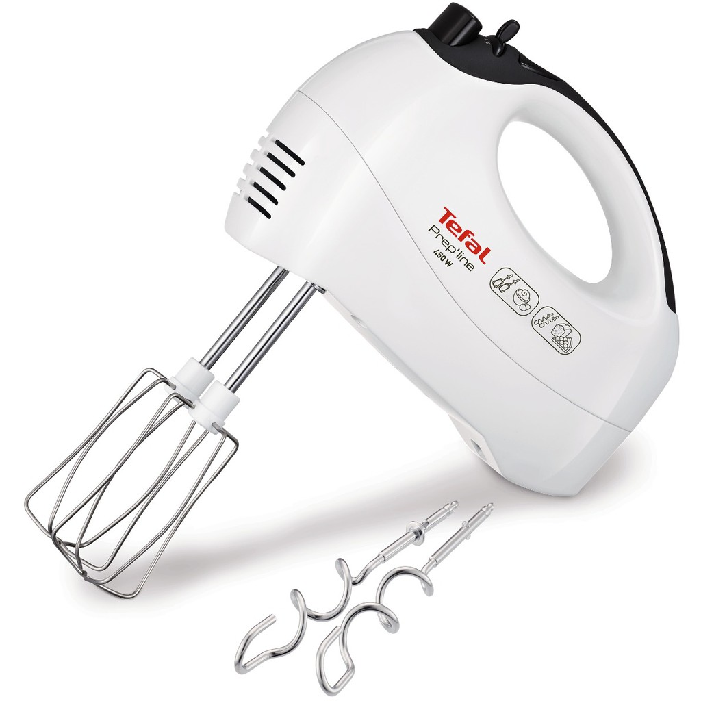 Tefal เครื่องตีแป้งมือถือ รุ่น HT410138 - สีขาว