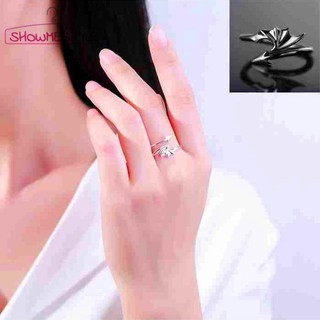 SS Fashion Enamel Couple Rings Stainless Steel Romantic Angel Devil Wings Rings Engagement Rings