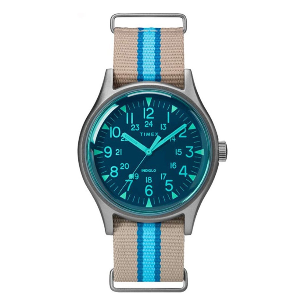 Timex TW2T25300 MK1 ALUM BLUE CRYSTAL  นาฬิกาข้อมือผู้ชาย สายผ้า หน้าปัด 40 มม.