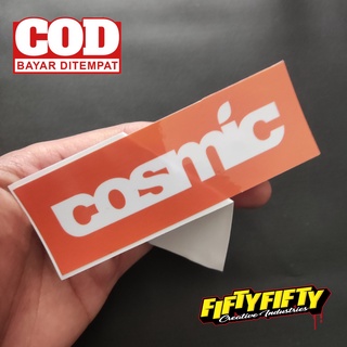 สติกเกอร์ พิมพ์ลาย BRAND DISTRO COSMIC กันน้ํา สําหรับติดตกแต่งหมวกกันน็อค รถจักรยานยนต์ รถยนต์