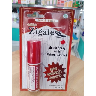 Zigaless Mouth Spray 15ml ซิกกาเลส สเปรย์ดับกลิ่นปาก และลดความอยากบุหรี่ เลิกบุหรี่