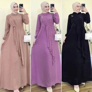 Melia Dress Mutiara ใหม่ล่าสุด Gamis Viral ชุดแม็กซี่เดรส สําหรับผู้ใหญ่ ผู้หญิง นําเข้า 2022