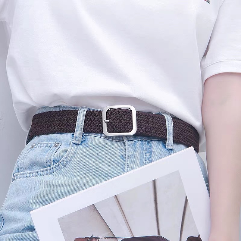[พร้อมส่ง] เข็มขัดหัวสี่เหลี่ยม เข็มขัดยืดได้M932