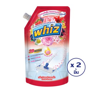 WHIZ วิซ น้ำยาถูพื้น ทรีดี กลิ่นวันเดอร์บลอสซั่ม สีแดง รีฟิล 800 มล. (ทั้งหมด 2 ชิ้น)