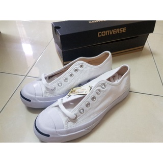 รองเท้าผ้าใบสีขาว converse jack purcell คอนเวิร์สสีขาว