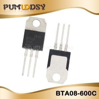 ไทริสเตอร์ แบบสองทิศทาง BTA08-600C 8A 600V TRIACS TO220 10 ชิ้น