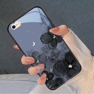 Dmy เคสโทรศัพท์มือถือกระจกนิรภัย พิมพ์ลายดอกไม้ สําหรับ iPhone 6 Plus 13 pro max 12 mini 11 XS max X XR 8 Plus 7