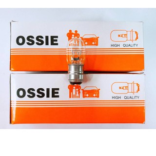 หลอดไฟ หน้า OSSIE แท้ 12V/35W หลอดไฟท้าย หลอดไฟมอเตอร์ไซค์ 1กล่องมี 10 ดวง ราคา 100บาท