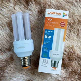 หลอดไฟ LED COMPACT U-Type 9W DAYLIGHT E27 LAMPTAN