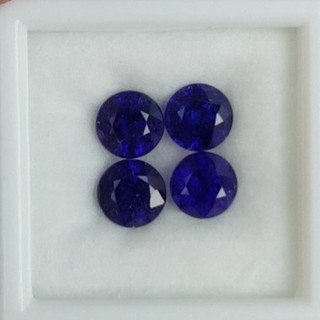 พลอยไพลิน (Blue Sapphire) 4 เม็ด (pcs.) 4.62 กะรัต (Cts.)