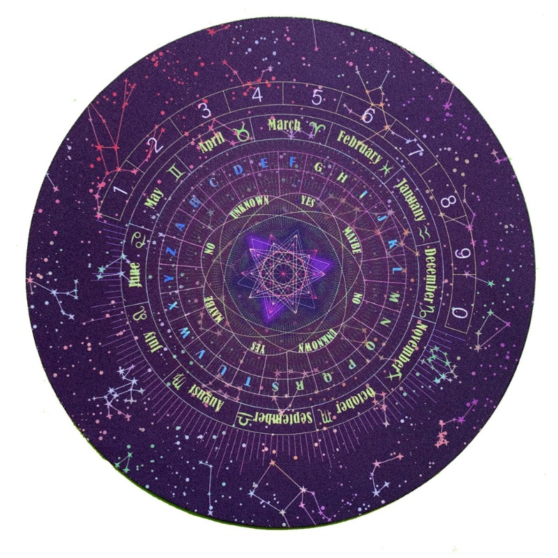 ✿ Round Pendulum Divination Tablecloth Tarots Card Pad Runes Altar Table Cloth Constellation Magic Board Game Pad