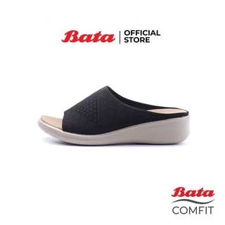 Bata บาจา รองเท้าเพื่อสุขภาพแบบสวม ใส่ลำลอง เสริมสุขภาพ สูง 1 นิ้ว สำหรับผู้หญิง รุ่น Zeta สีดำ 6696868