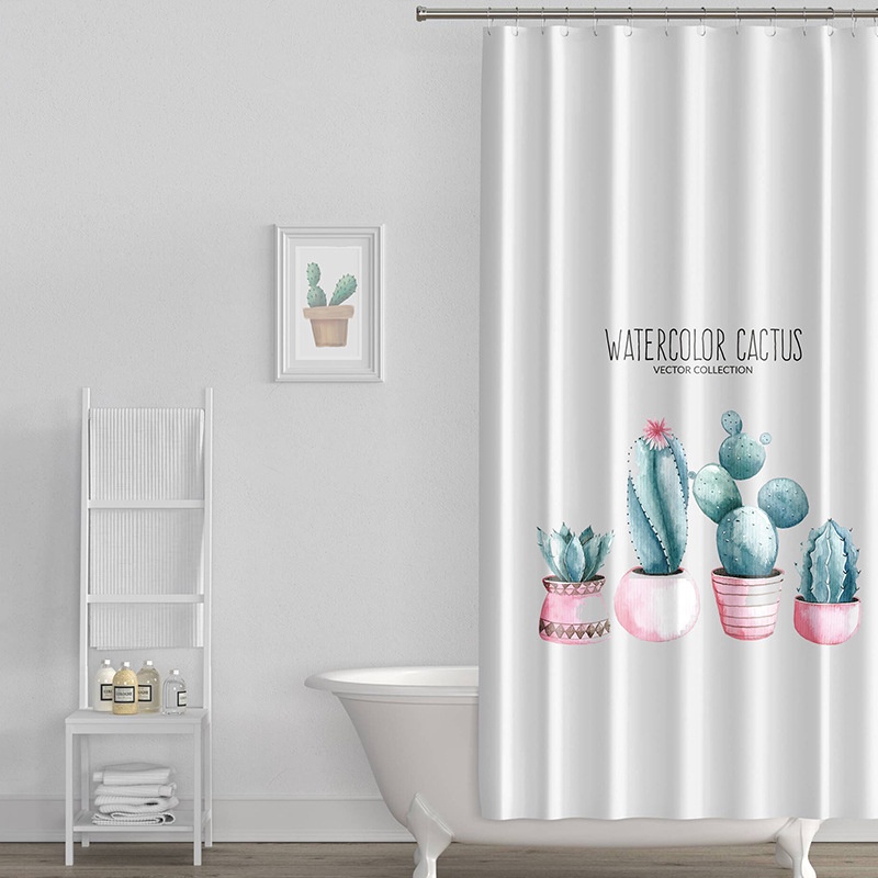 แนะนำ ผ้าม่าน ผ้าม่านอาบน้ำ โพลีเอสเตอร์ กระบองเพชร นกกระเรียน ลายกระต่าย ห้องอาบน้ำ ม่านแขวนกันน้ำ ตกแต่ง ผ้าม่านป้องกันเชื้อรา ราคาพิเศษ มีเก็บเงินปลายทาง