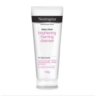 Neutrogena DC Brightening FC 100g นูโทรจีนา ดีพ คลีน ไบรท์เทนนิ่ง โฟมมิ่ง คลีนเซอร์ 100 กรัม(ของแท้ 💯%)