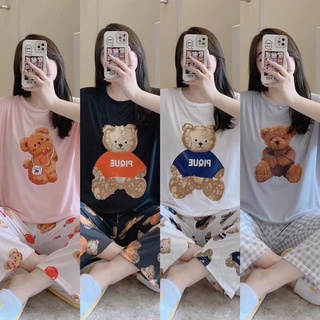 ชุดนอน ชุดลำลองลายน้องหมีน่ารัก พร้อมส่ง 4 แบบ✅