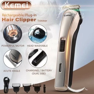 Kemei ปัตตาเลี่ยนไร้สาย KM-418 ปัตตาเลี่ยนตัดผมไฟฟ้า [แถมฟรี! หวีกรอง 3 เบอร์] พร้อมส่ง