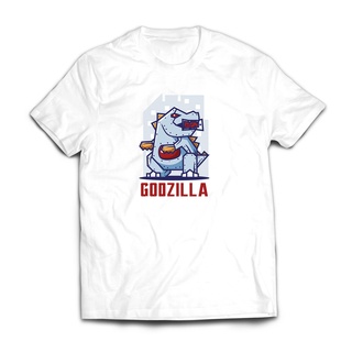 คอตต้อนคอกลม[คลังสินค้าพร้อม XS-8XL] Baju Godzilla Robot Short Sleeve Casual Graphic Tees- Gildan PremiumS-5XL